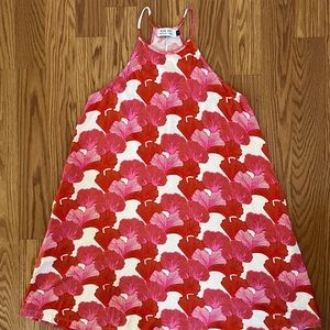 Ava Sky Fighting Halter Floral Mini Dress Size
